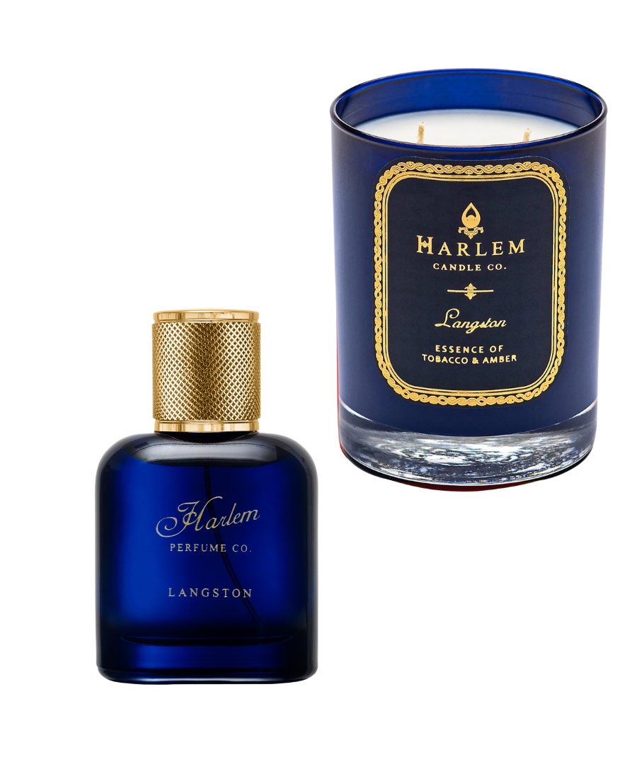 Harlem Perfume Co. and Candle Co. Langston products on a white background