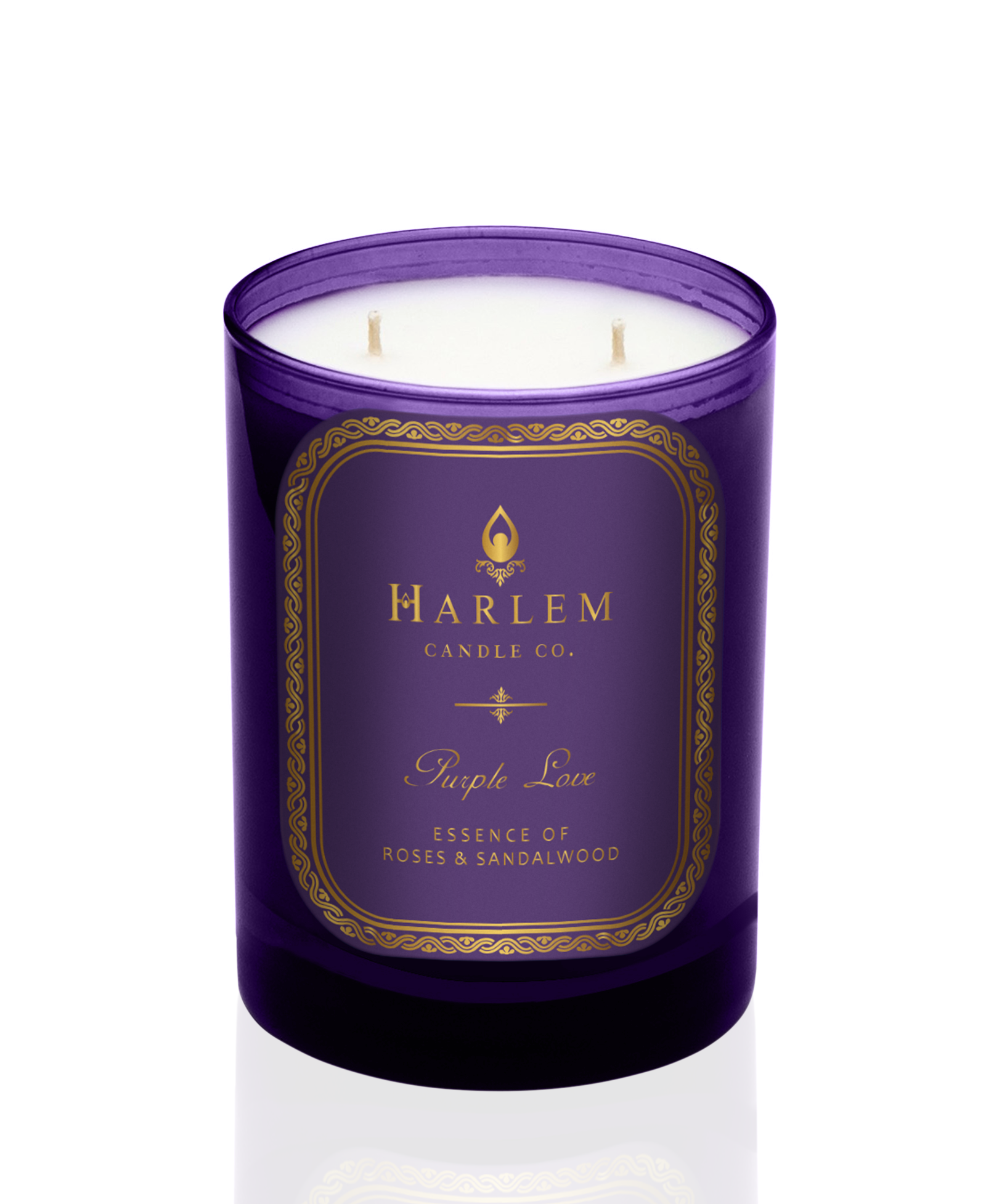 This is an image of our purple love candle in case any purple glass with a purple label. This is also one of Oprah's favorite things for 2023.