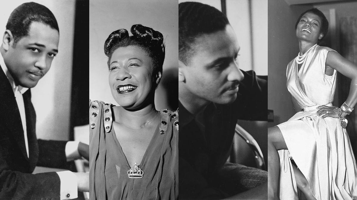 duke ellington, ella fitzgerald, e. simms campbell, and eartha kitt