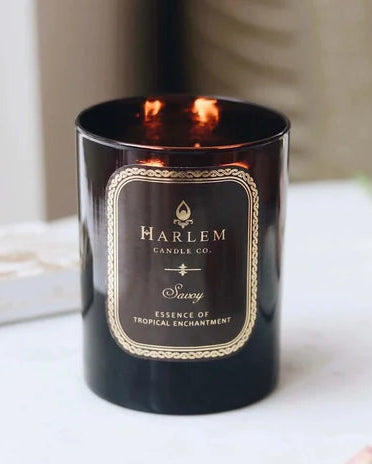 This is a lifestyle image of our Savoy Candle