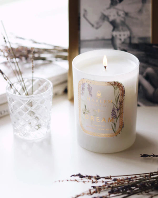 This is an image of our Dream candle in a lifestyle setting.