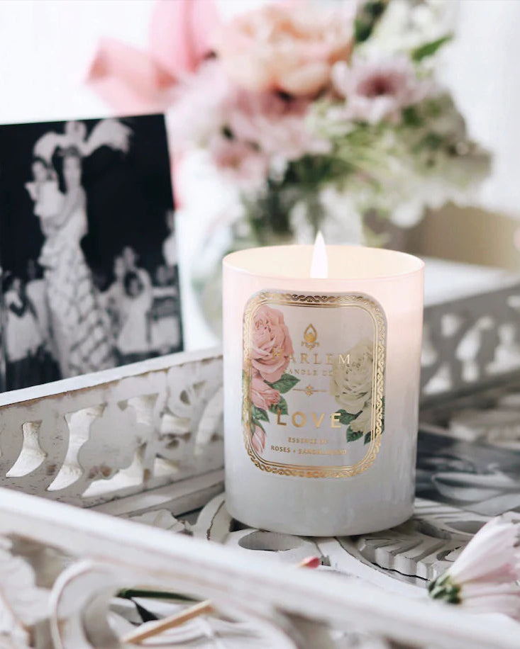 This is an image of our Love candle in a lifestyle setting.